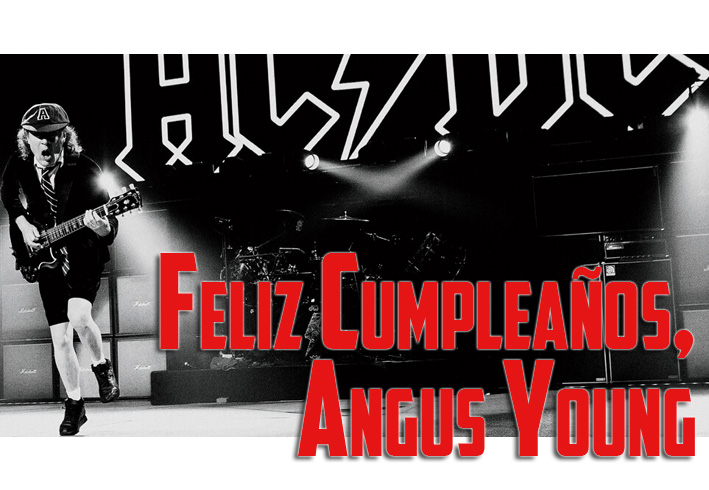 Felicitamos a Angus Young (AC/DC) por su reciente cumpleaños